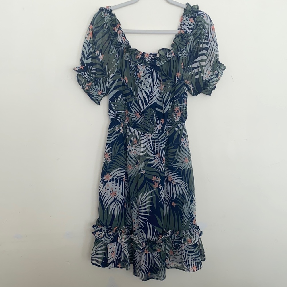 X-Large Floral/Tropical Chiffon Dress by Walter Baker